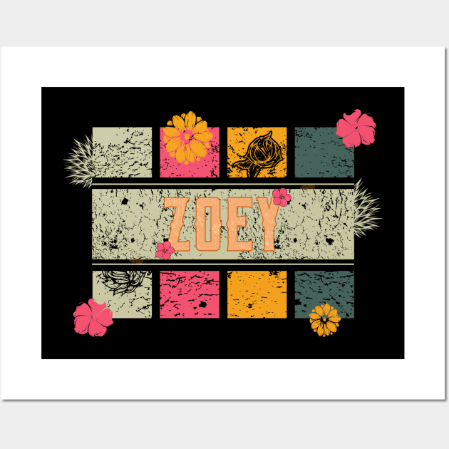 80s // Name // zoey // Retro Style Wall Art by Nana On Here